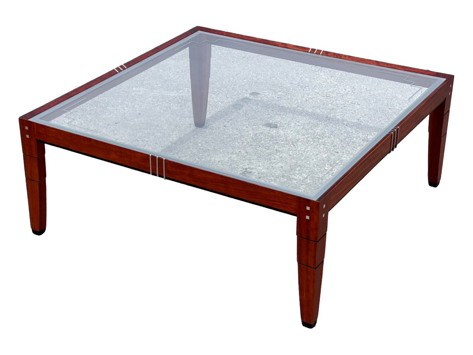 Schuitema salontafel met glazen blad Art Deco Stijl Design, Ophalen, Schuitema, Gebruikt, 100 tot 150 cm