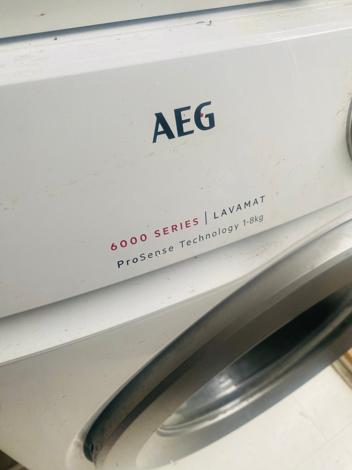 AEG Lavamat Wasmachine 6000 Series ProSense 1-8kg, Witgoed en Apparatuur, Ophalen, Gebruikt, Voorlader, 85 tot 90 cm