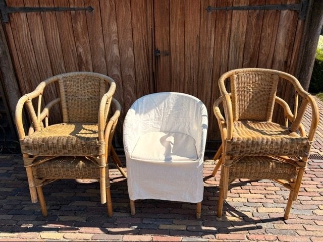 rotan tuinstoelen, Tuin en Terras, Tuinstoelen, Ophalen, Gebruikt, Rotan, Stapelbaar