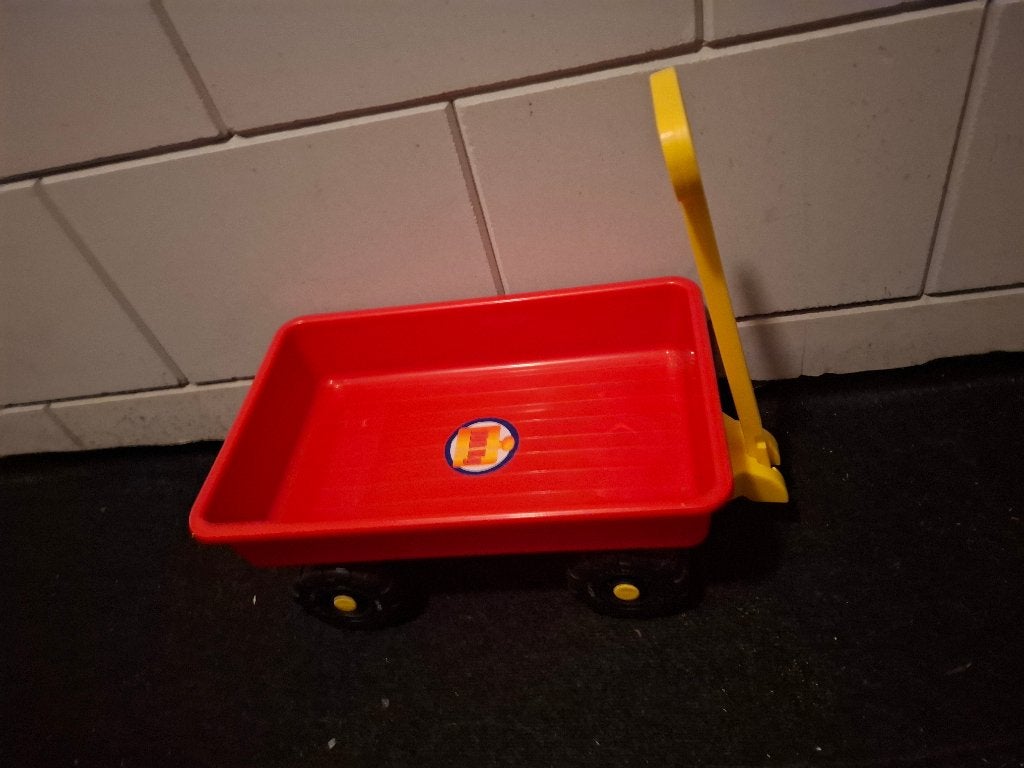Speelgoed Bolderkar - Plastic Buitenspeelgoed -Rood, Ophalen, Gebruikt