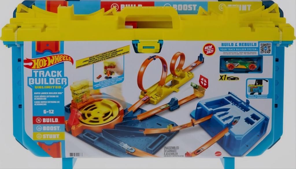 Hot Wheels builder box, Ophalen, Hot Wheels, Handmatig, Met looping
