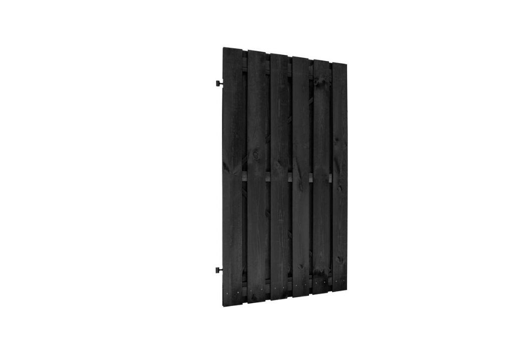 Tuindeur met ijzeren frame zwart, Ophalen, 100 tot 150 cm, Nieuw, Draaipoort