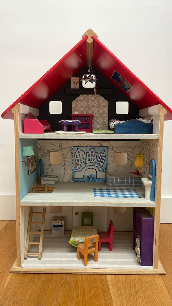 Houten Poppenhuis Pakhuis van JanBibejan - Goede staat, Ophalen of Verzenden, Gebruikt, Poppenhuis