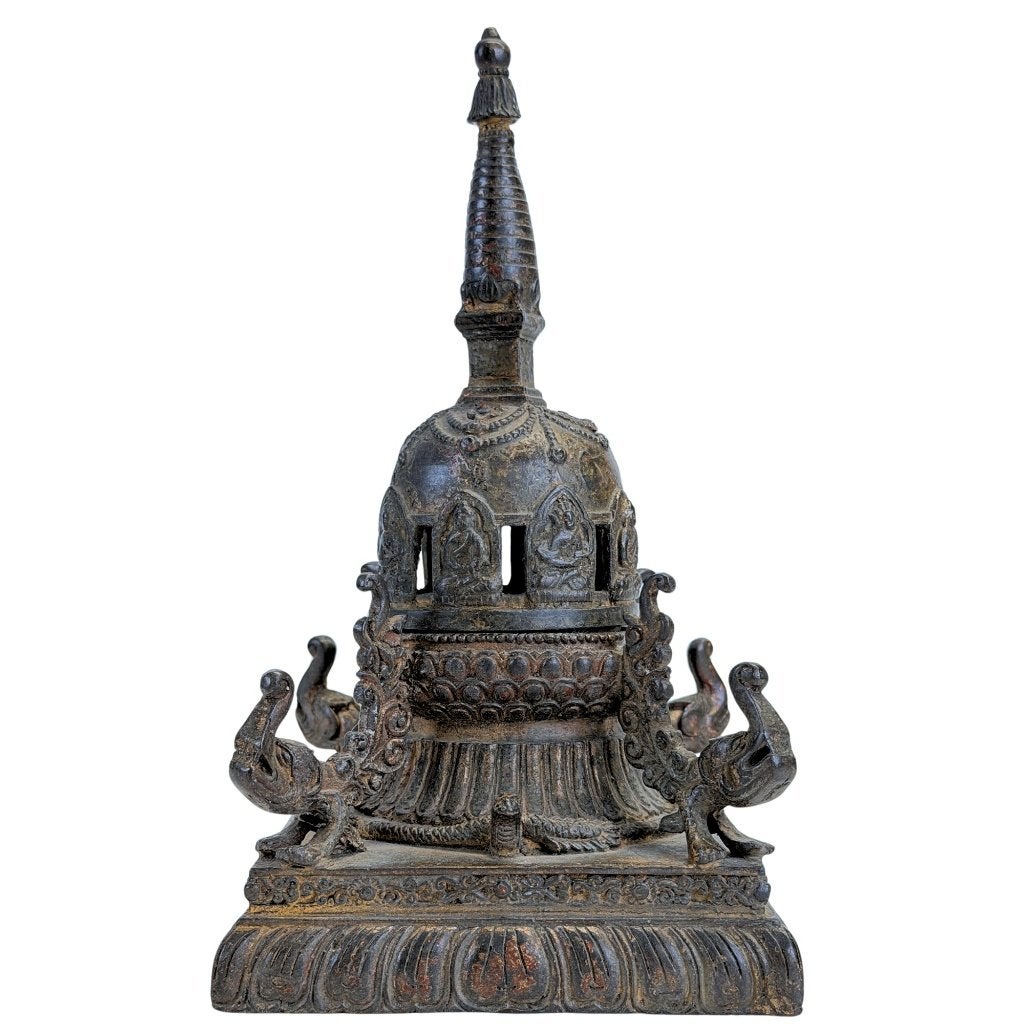 Chaitya wierookbrander – Newar – Nepal, Antiek en Kunst, Overige herkomsten, Ophalen of Verzenden, Ritueel object, Metaal