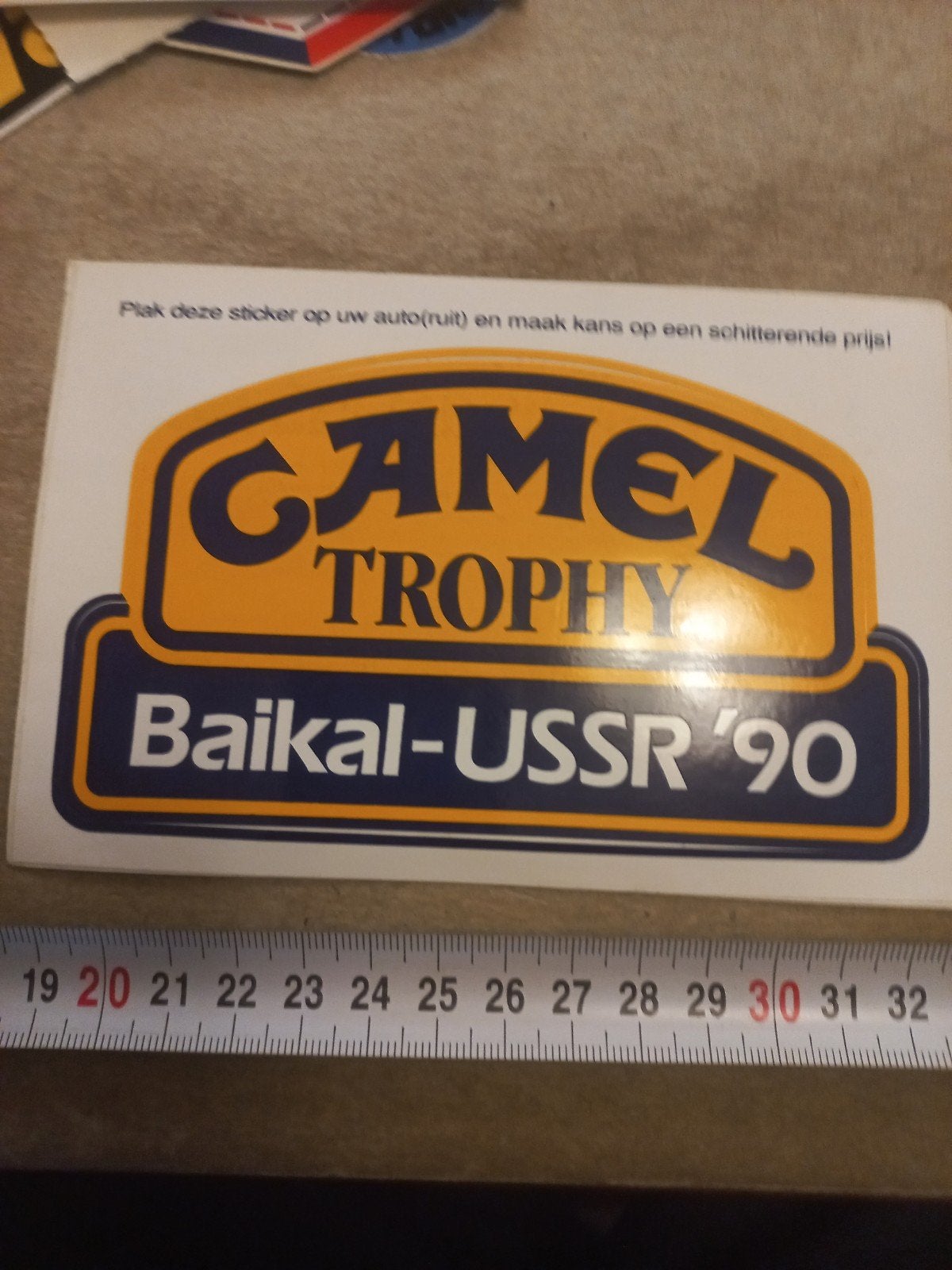 Camel Trophy Baikal-USSR '90 Sticker, Ophalen of Verzenden