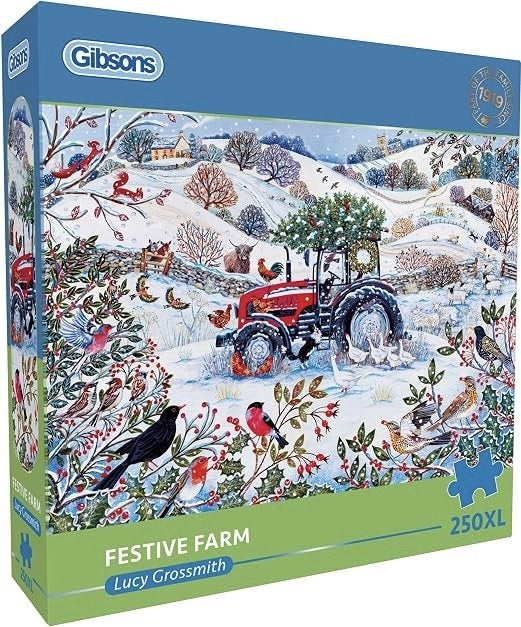 Gibsons - Festive Farm - 250XL stukjes, Ophalen of Verzenden, Minder dan 500 stukjes, Nieuw, Legpuzzel