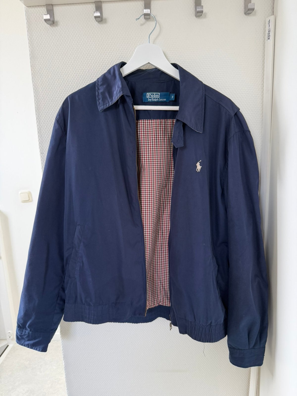 Polo Ralph Lauren Navy Blue Full Zip Old Money Style Jacket, Ophalen of Verzenden, Zo goed als nieuw, Maat 48/50 (M), Blauw