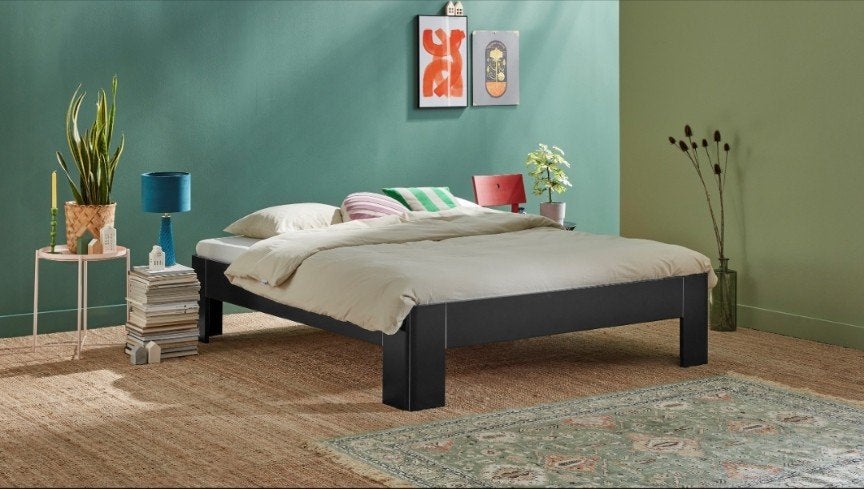 Beter bed bed fresh zwart, Gebruikt, Twijfelaar, Hout, 210 cm