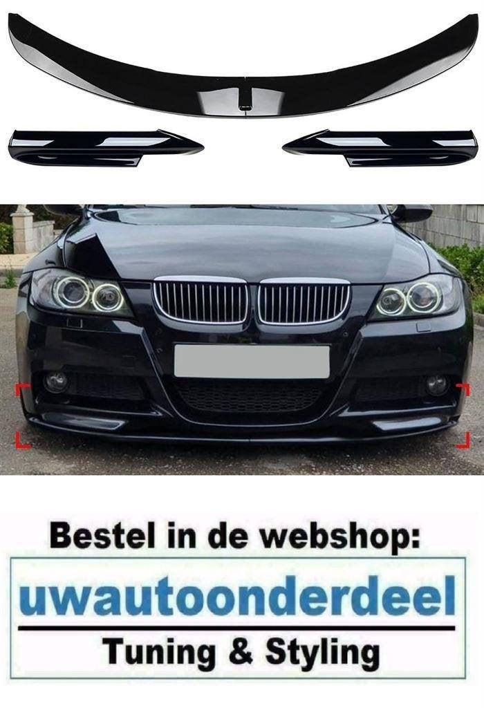 Spoiler Lip glans Zwart M Look Voor Bmw 3 Serie E90 E91 M Pa