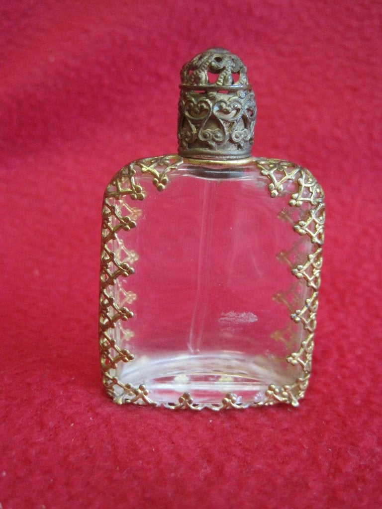 Antiek/vintage parfumflesje Petit Point, Ophalen of Verzenden