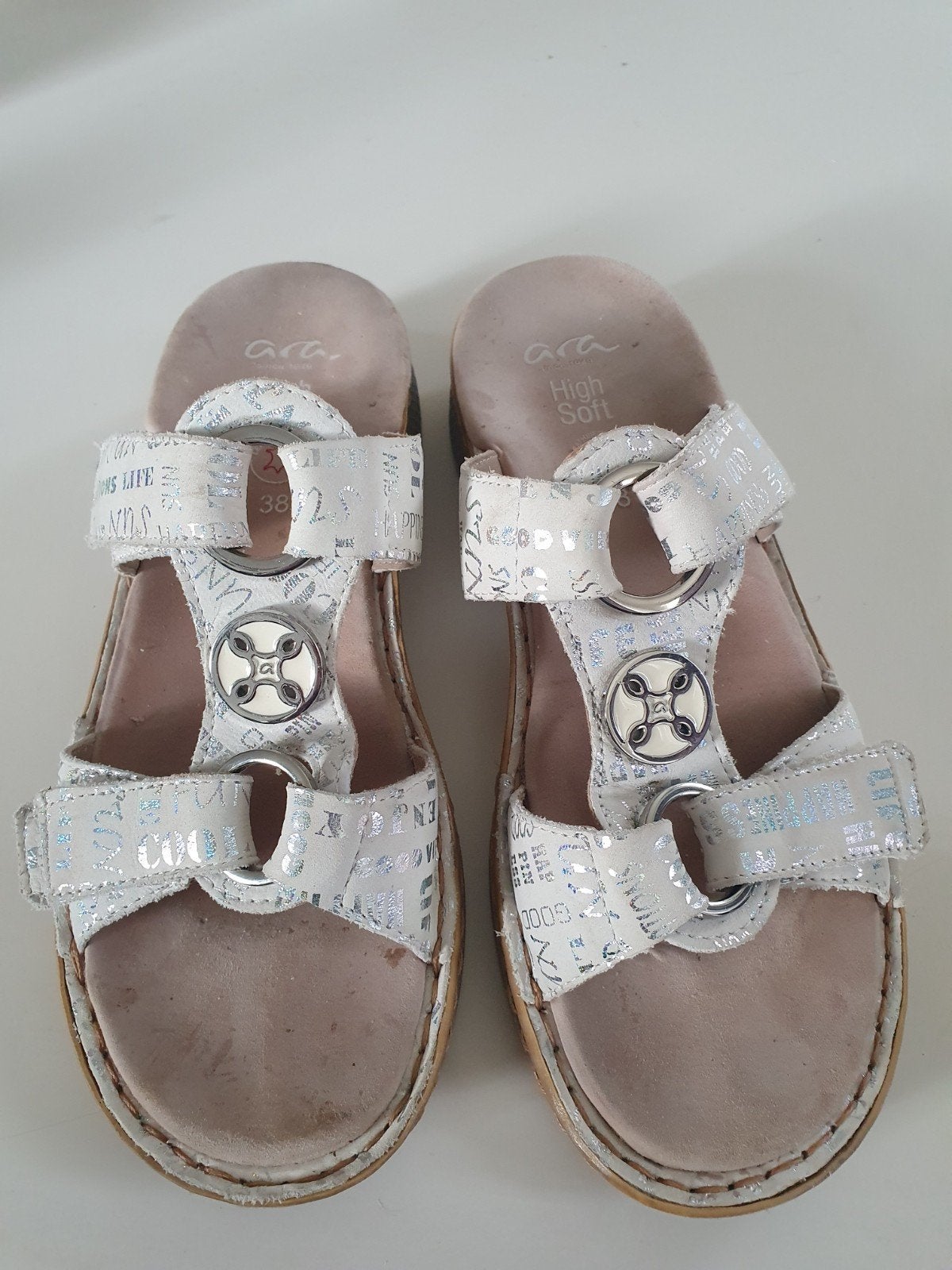 Ara slippers, maat 38, Kleding | Dames, Schoenen, Slippers, Wit, Ophalen of Verzenden, Zo goed als nieuw