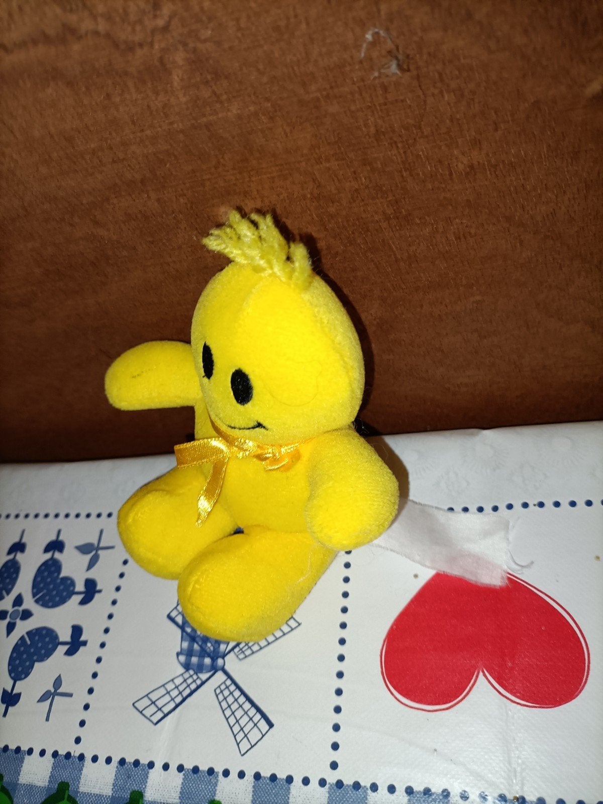 Gele daatje knuffeltje 12 cm groot, Ophalen of Verzenden, Zo goed als nieuw, Overige typen
