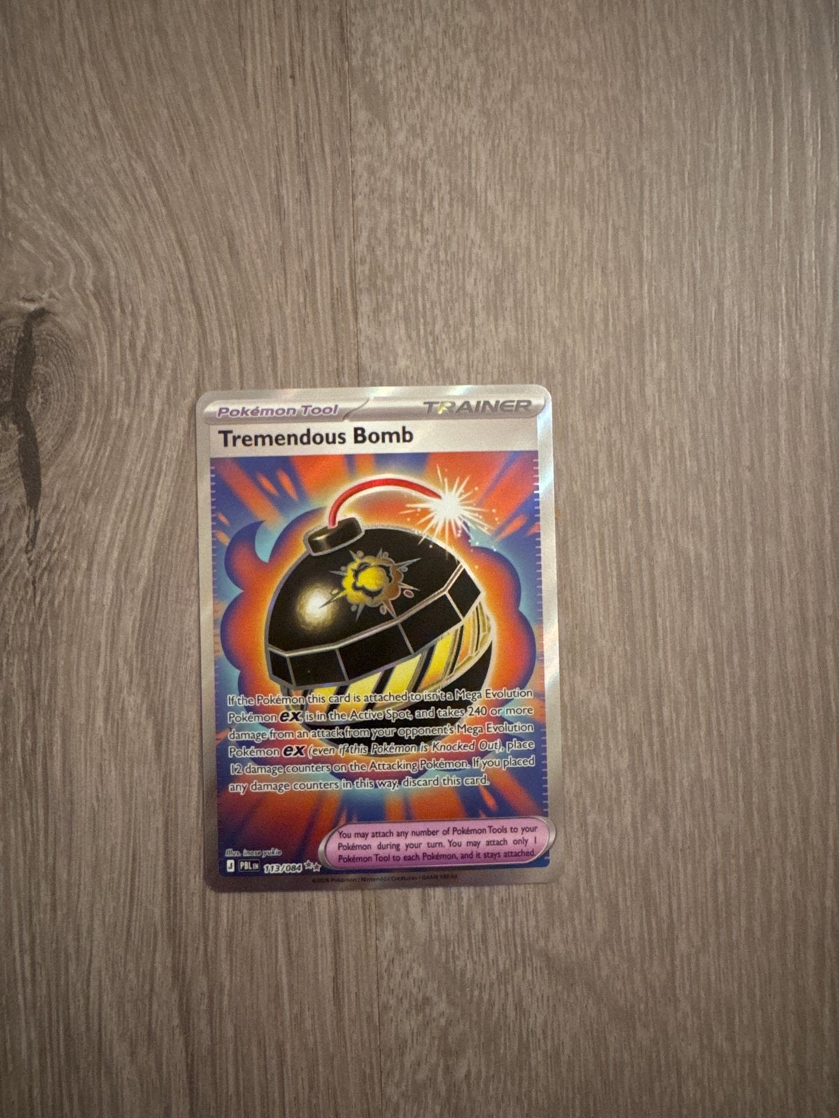 Pokémon TCG: Tremendous Bomb Trainer Kaart, Ophalen of Verzenden, Nieuw, Losse kaart