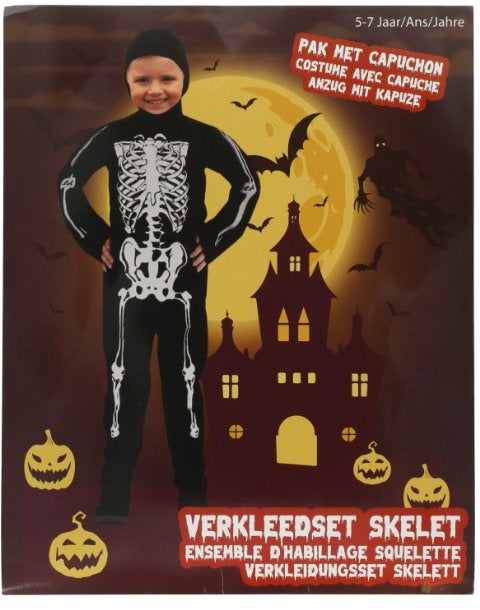 Halloween kostuum skelet verkleedset - 5/7 jaar - nieuw -, Ophalen of Verzenden, Nieuw, 110 t/m 116, Jongen of Meisje