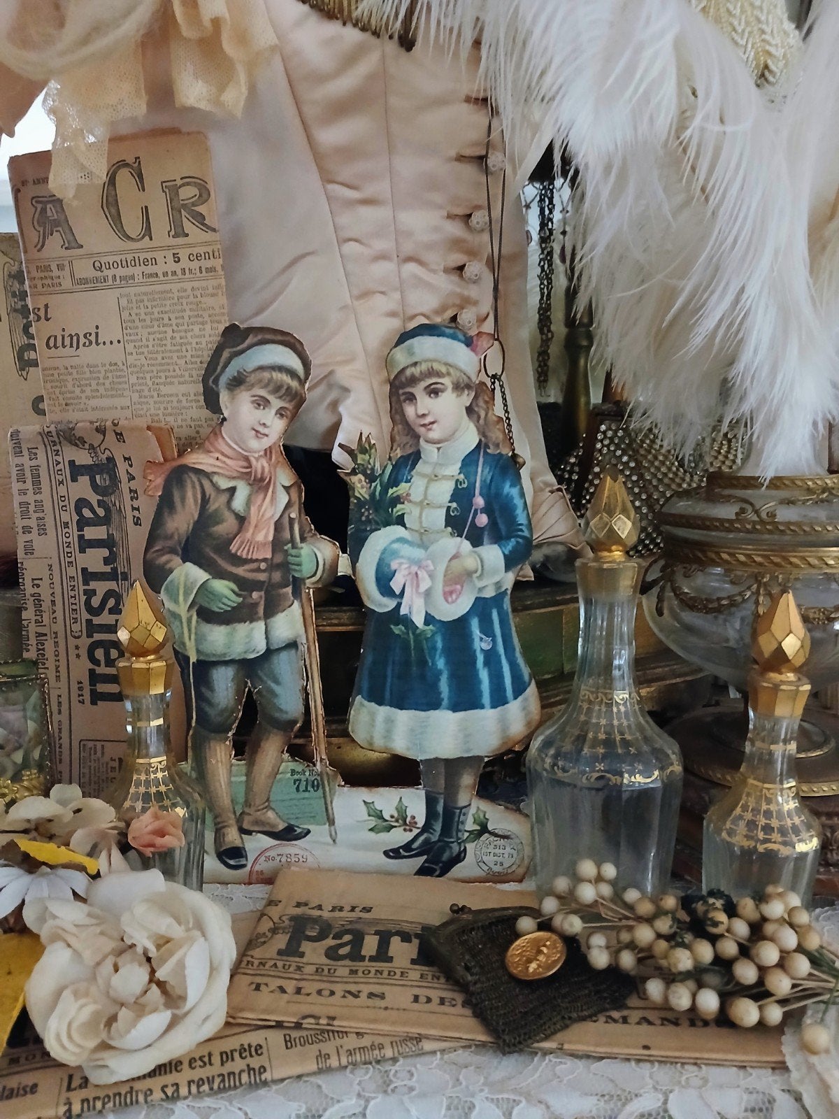 🌲 2 Victoriaanse kindjes met prikslee 🌲, Diversen, Verzenden, Nieuw