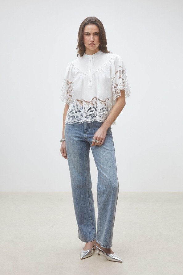 Suncoo paris blouse t1/36, Kleding | Dames, Wit, Ophalen of Verzenden, Zo goed als nieuw, Suncoo