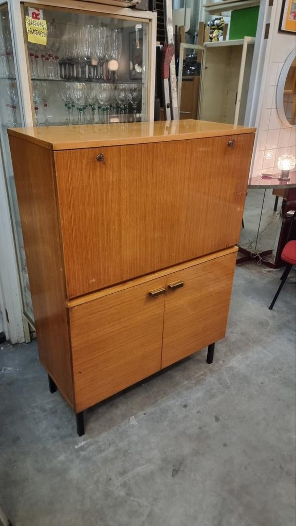 Opruiming  secretaire jaren 60 70, Gebruikt, ,, Ophalen of Verzenden, ,