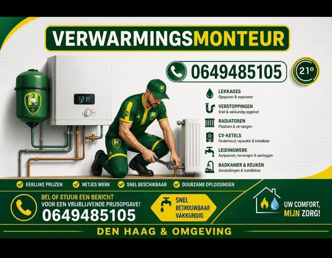 Loodgieter / Cv monteur / Klussenman beachikbaar!, Ophalen of Verzenden