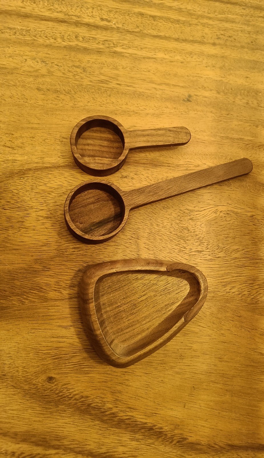 luxe walnoot houten barista set schep lepels, Ophalen of Verzenden, Nieuw