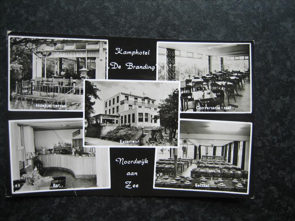 NOORDWIJK aan ZEE kamphotel De Branding 5 luiks 1966, Ophalen of Verzenden, 1960 tot 1980, Zuid-Holland