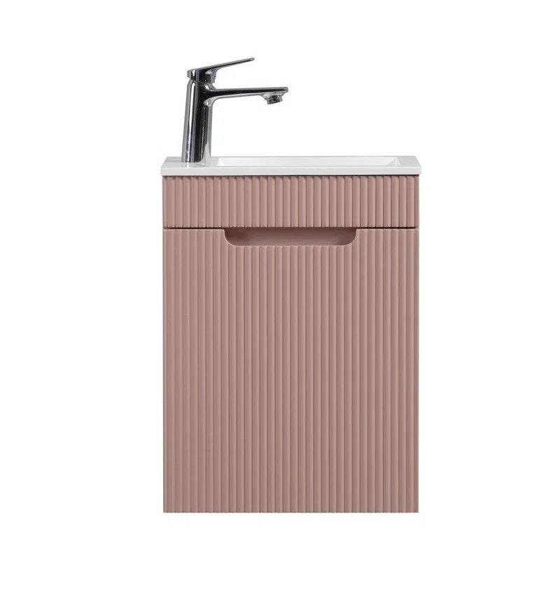 Nieuwe (twv €180.-) 40cm toiletmeubel met wasbak - Mat Roze, Huis en Inrichting, Ophalen, Minder dan 50 cm, Nieuw, Minder dan 100 cm