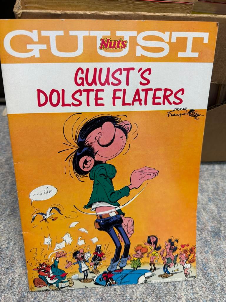 Guust's Dolste Flaters - Stripboek, Boeken, Stripboeken, Gelezen, Eén stripboek, Ophalen of Verzenden