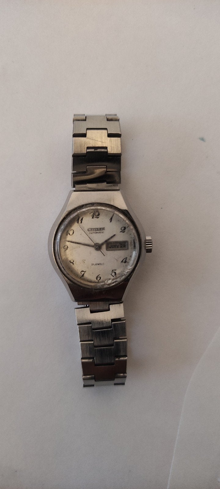 Vintage Citizen Automatic 21 Jewels Cal. 8205 - Defect, Sieraden, Tassen en Uiterlijk, Staal, Met bandje, Polshorloge, Citizen