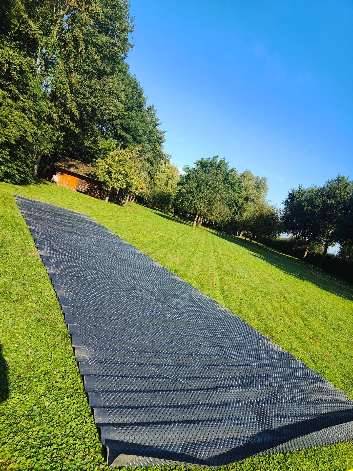 Zwarte Noppenfolie 13,60 x 3m - Fundering, Drainage, Vijver, Ophalen, Gebruikt, 15 m² of meer, Folie