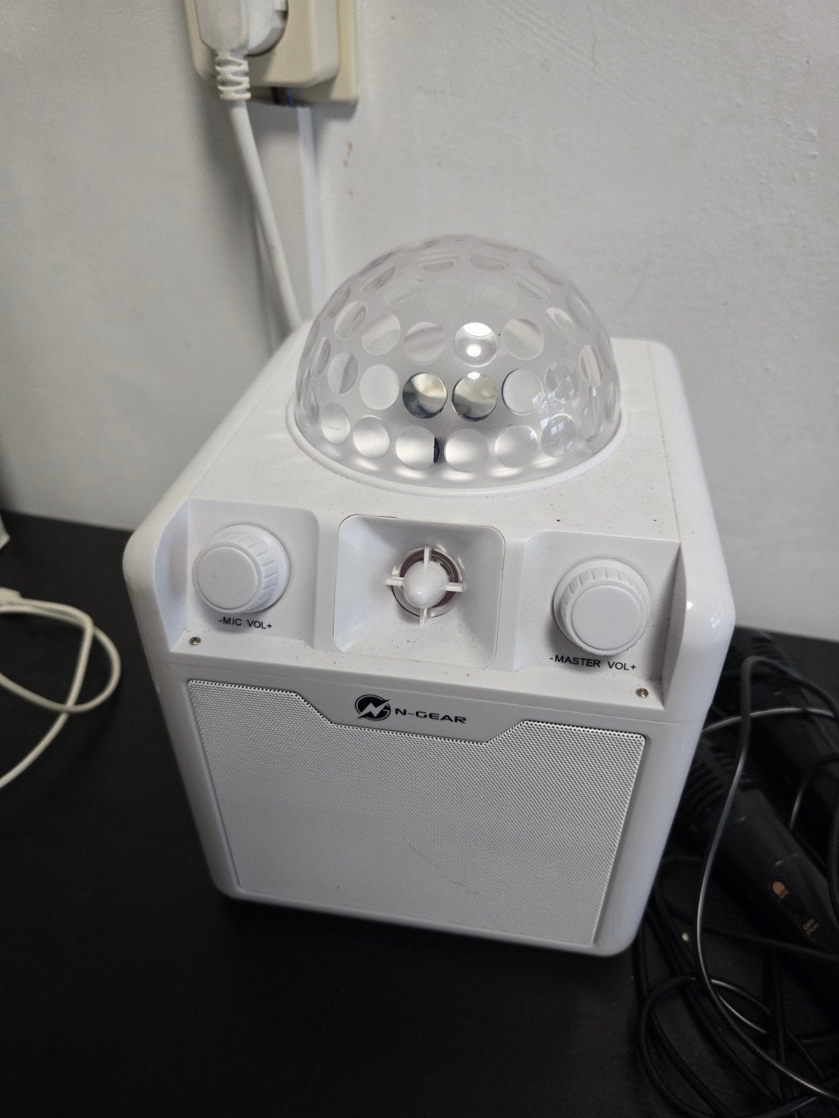 N-Gear Disco Ball BT Speaker met microfoons (werkt op accu), Ophalen of Verzenden