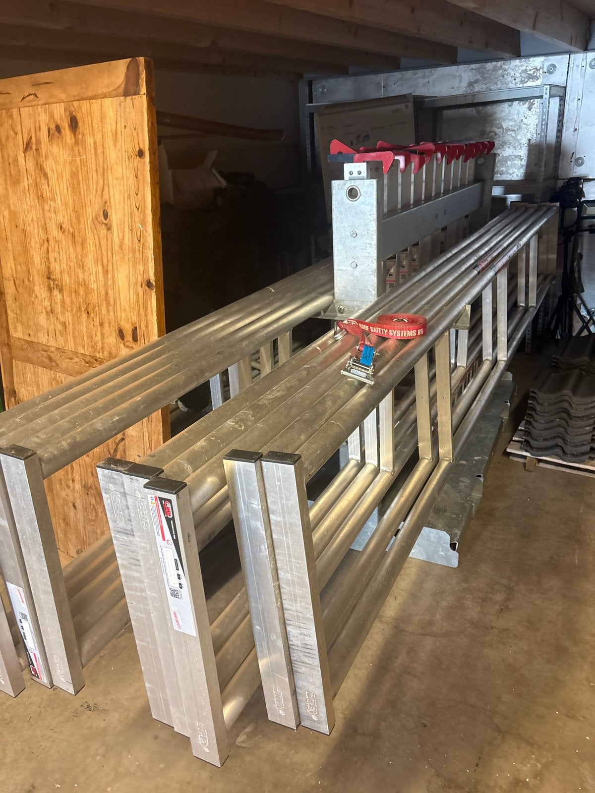 Complete set dakrandbeveiliging met frame en blokken