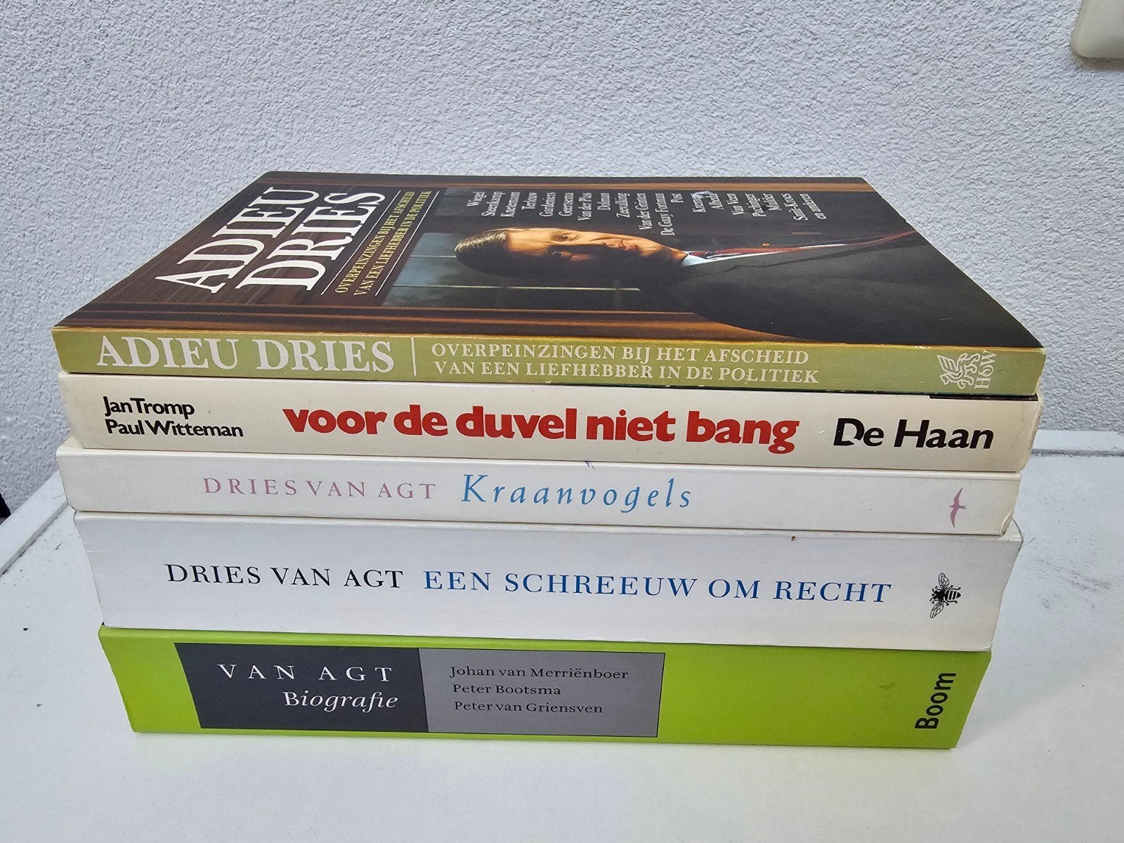 Boeken Dries van Agt: Adieu Dries, Kraanvogels, Biografie, Ophalen of Verzenden, Gelezen