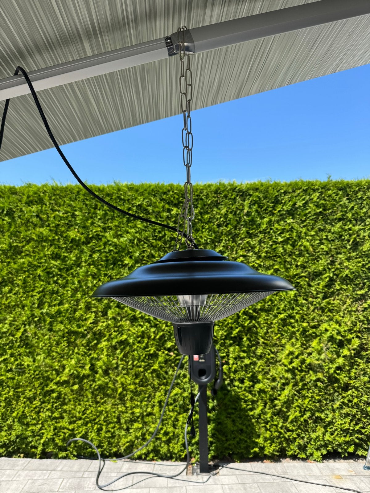 Sunred Terrasverwarmer Hangend 1500W - Zwart, Tuin en Terras, Terrasverwarmers, Ophalen of Verzenden, Gebruikt, Elektrisch, Plafond