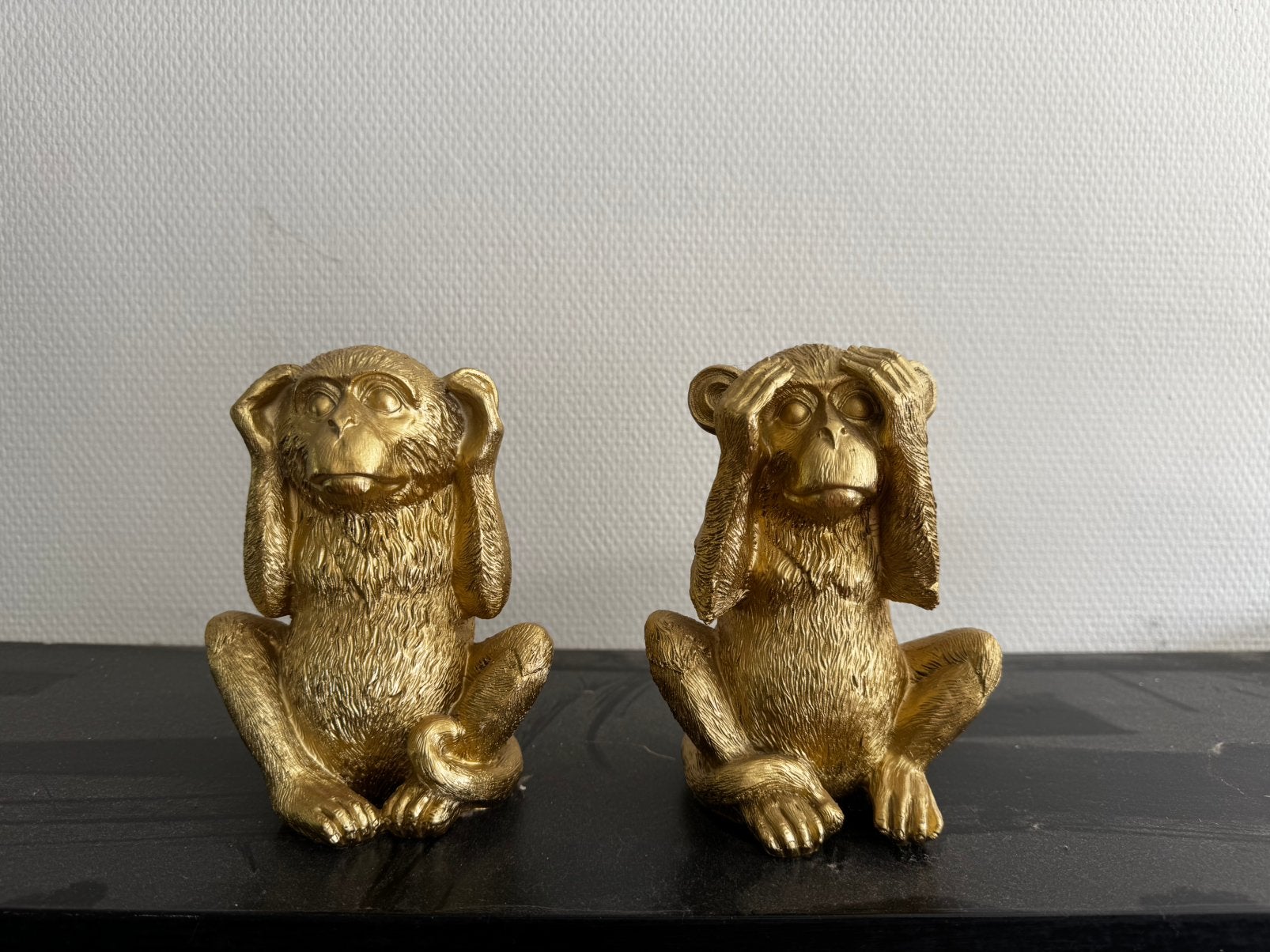 Decoratie : gouden apen, Ophalen, Zo goed als nieuw, Dier