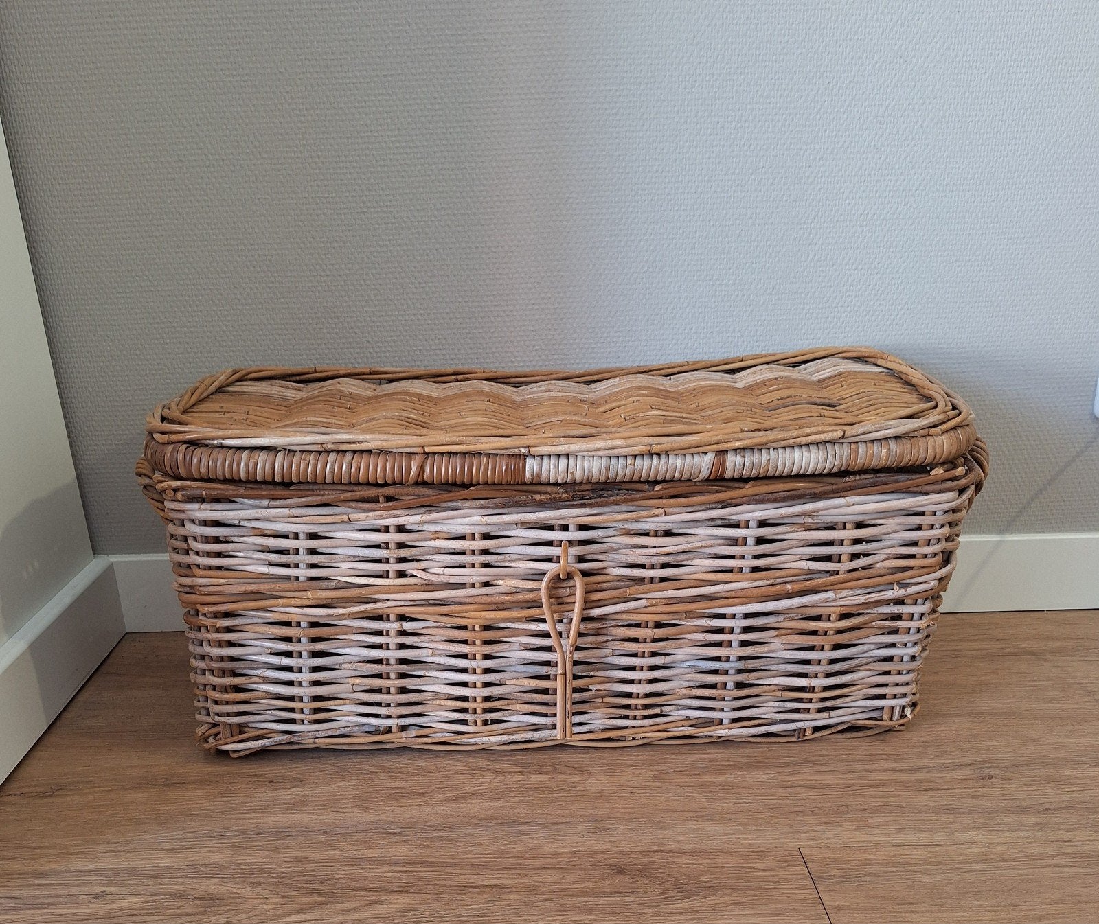 Rotan opbergmand | dekenkist (70 cm), Huis en Inrichting, Ophalen, Gebruikt, Rechthoekig, Riet