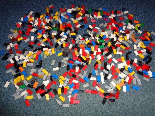 Partij Y191=Lego plaatjes 1x2 met nop in het midden, Kinderen en Baby's, Speelgoed | Duplo en Lego, Lego, Lego, Gebruikt, Lego