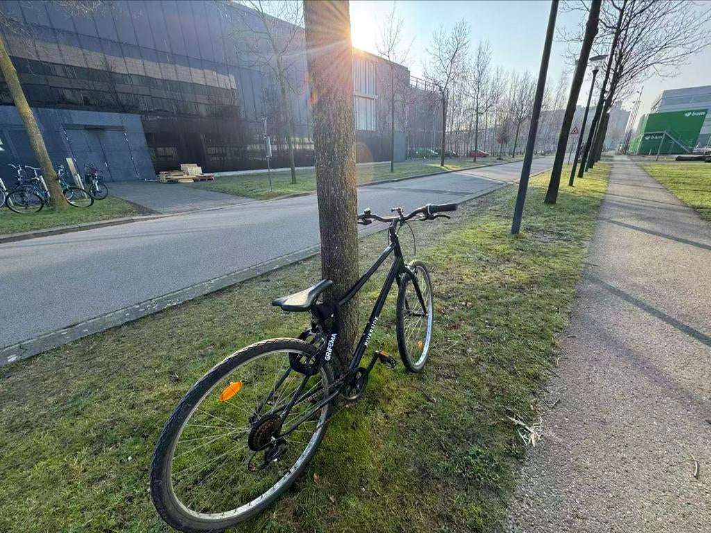 Herenfiets Decathlon Riverside 100, Fietsen en Brommers, Gebruikt, Velgrem, Versnellingen, 53 tot 57 cm