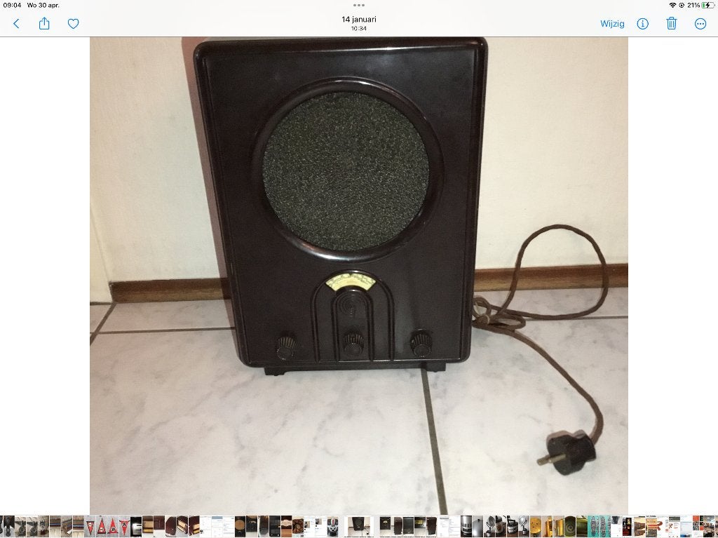 WW2 Volksradio, goede bakelieten kast werkend, Ophalen of Verzenden, Duitsland, Overige typen