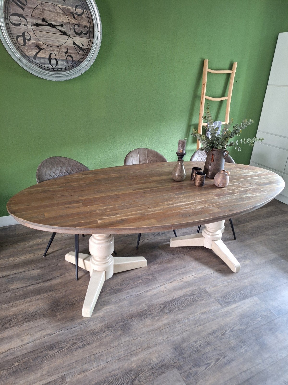 Eettafel van H&H, Ophalen, 100 tot 150 cm, 200 cm of meer, Vijf personen of meer