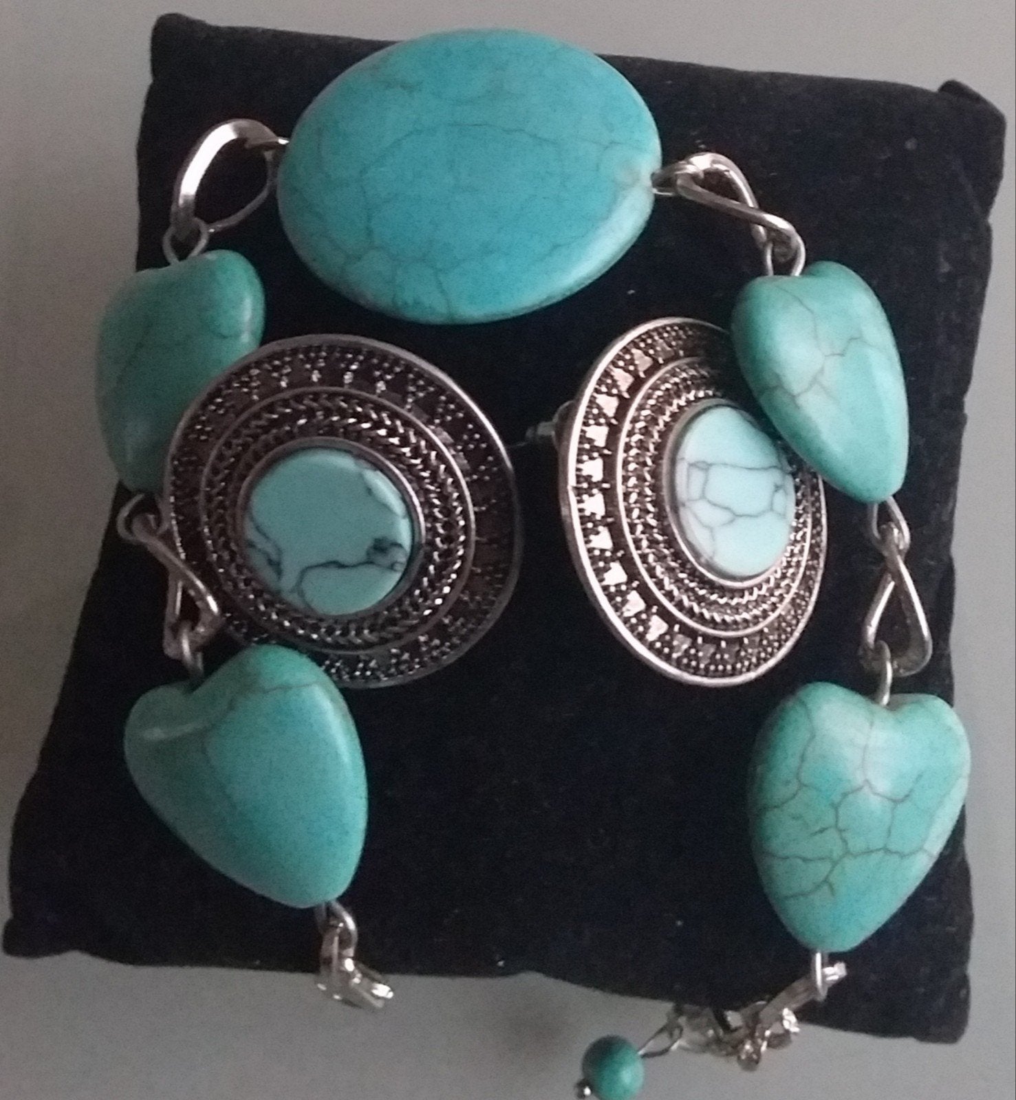 Antieke armband met oorbellen., Ophalen of Verzenden, Nieuw, Zilver