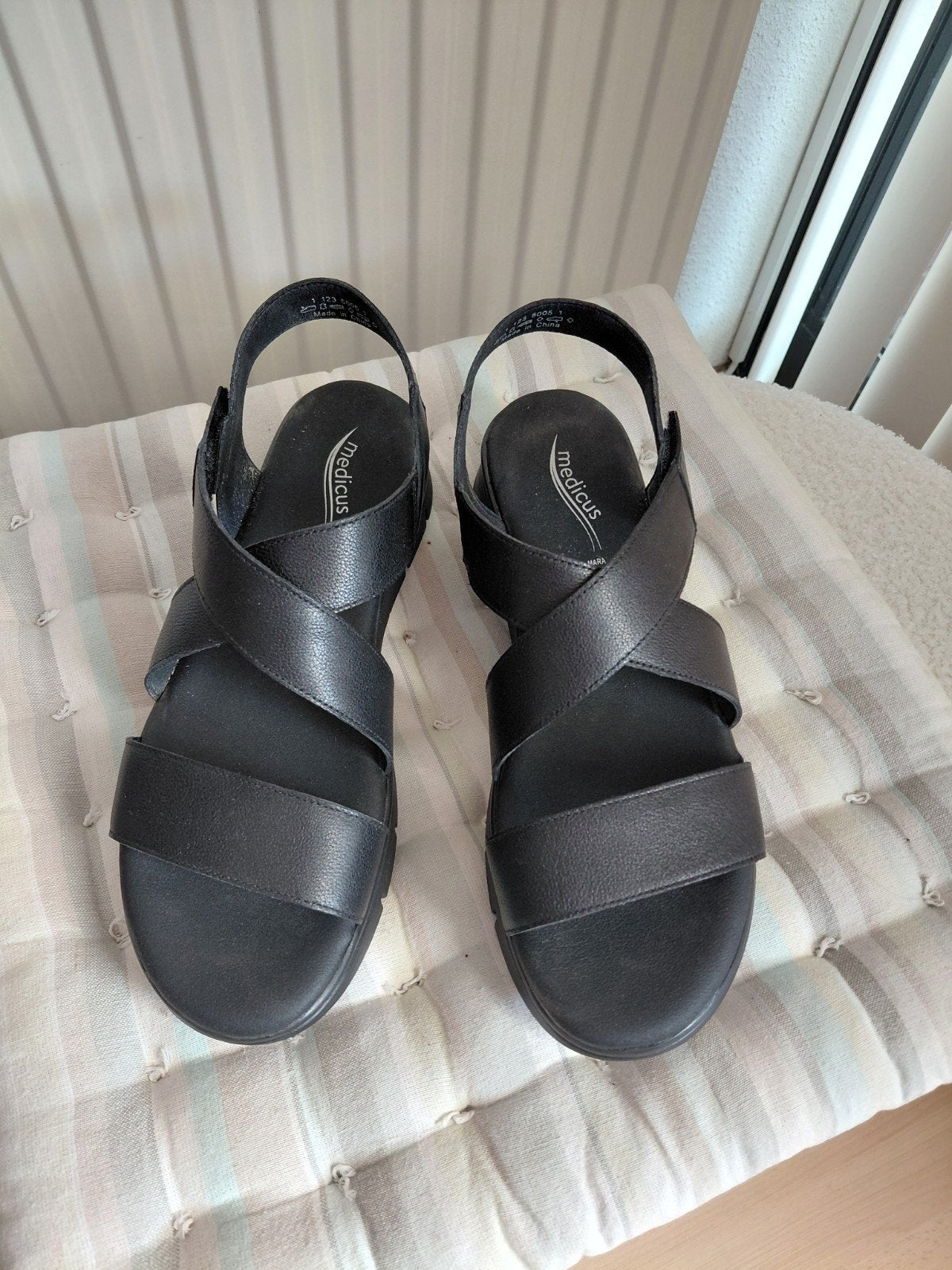 Medicus zwarte sandalen, wijdte G, maat 41!, Medicus, Zwart, Zo goed als nieuw, Sandalen of Muiltjes