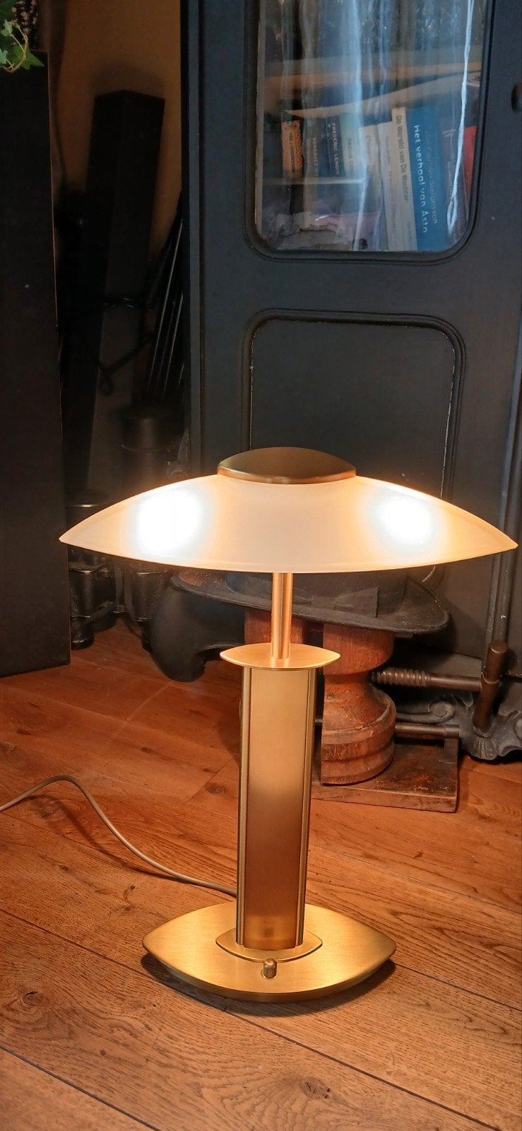 Mooie ( vintage ) Höltkotter tafellamp bureaulamp, Ophalen, Dimbaar, Bureaulamp, Overige merken