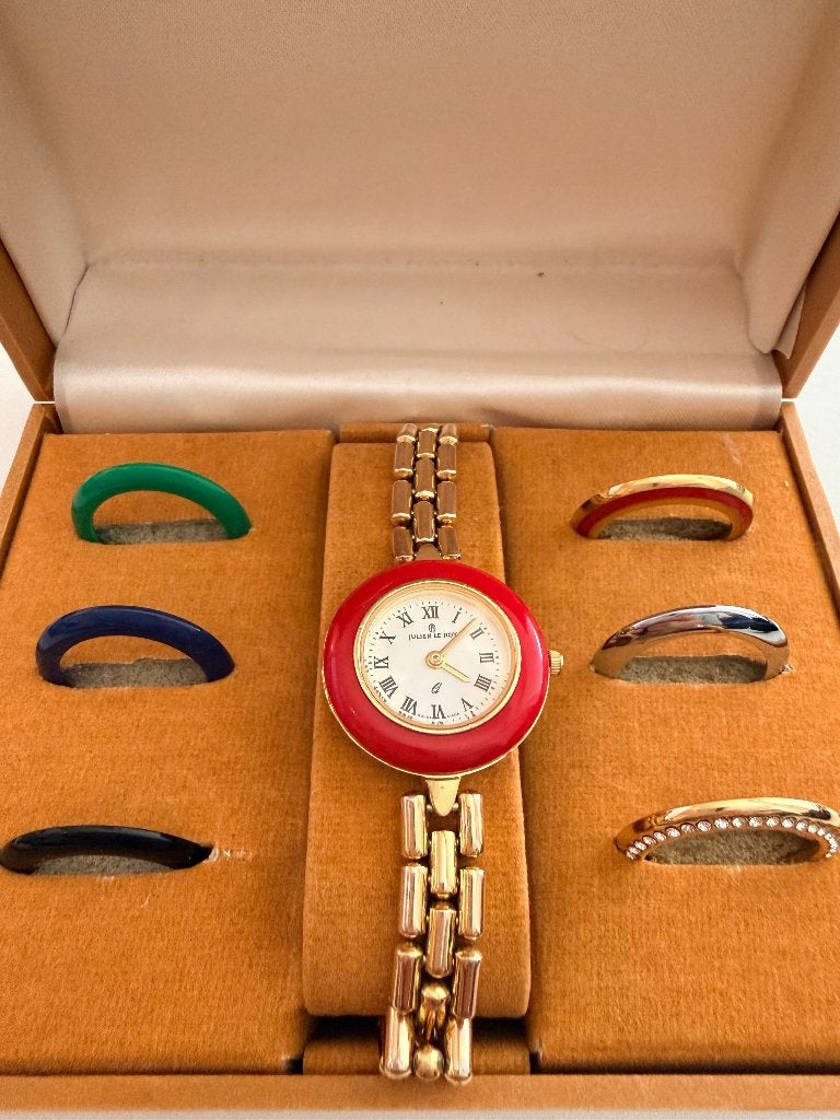Julien Le Roy dameshorloge vintage set, Sieraden, Tassen en Uiterlijk, Horloges | Dames, Gebruikt, Polshorloge, Ophalen, Overige merken