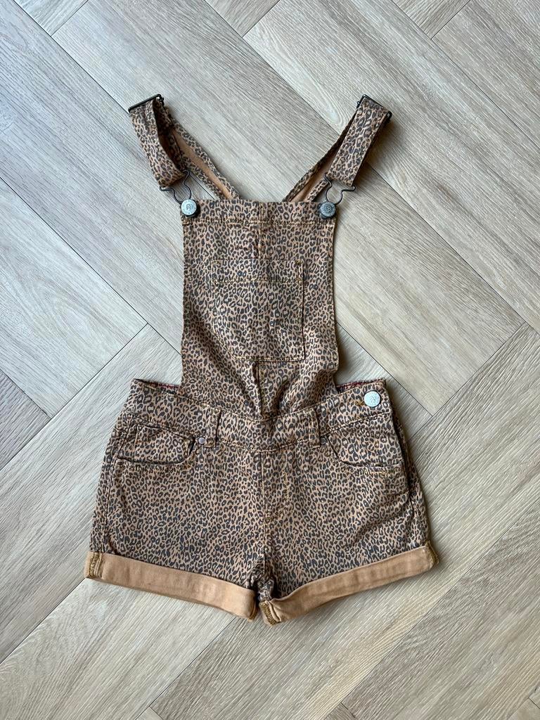 Salopette broekje met print, maat 134, Broek, WE, Meisje, Ophalen of Verzenden