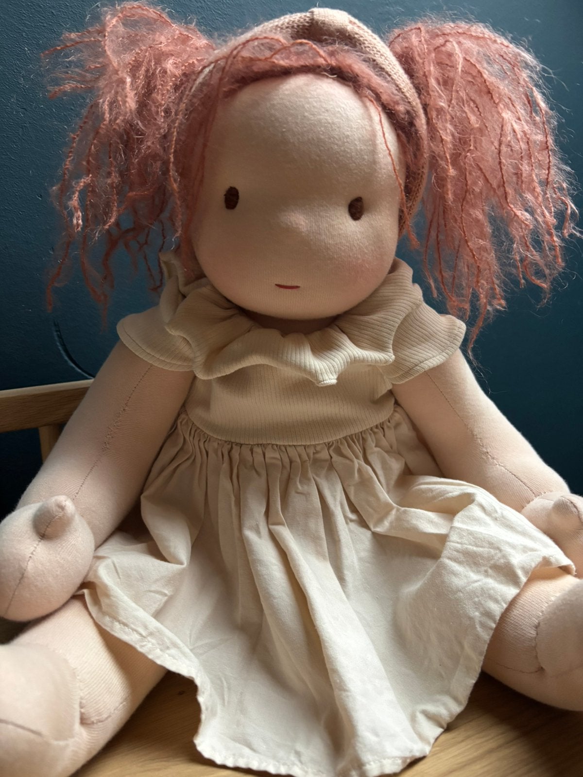 Zonnekindpop waldorf doll, Ophalen of Verzenden, Zo goed als nieuw, Babypop