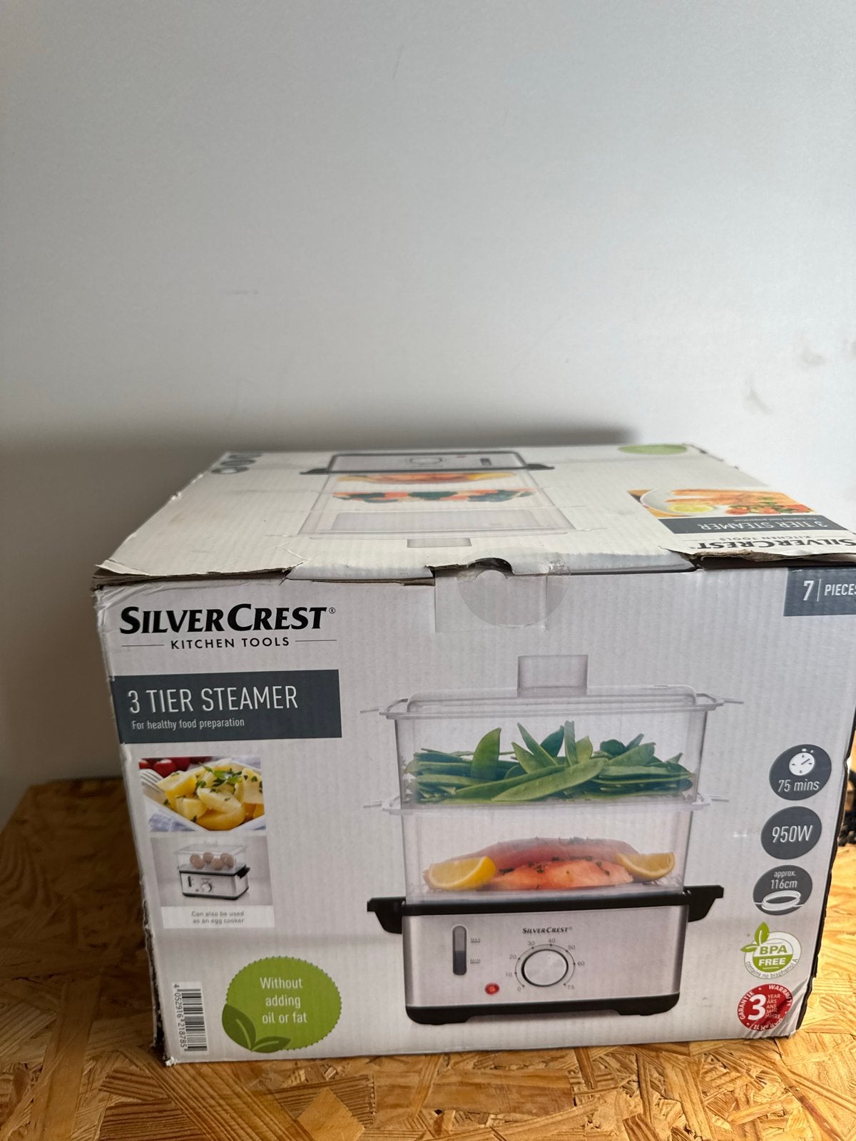 SilverCrest 3-laags stoomkoker voor gezonde maaltijden, Ophalen of Verzenden, Nieuw, Stoomreiniger