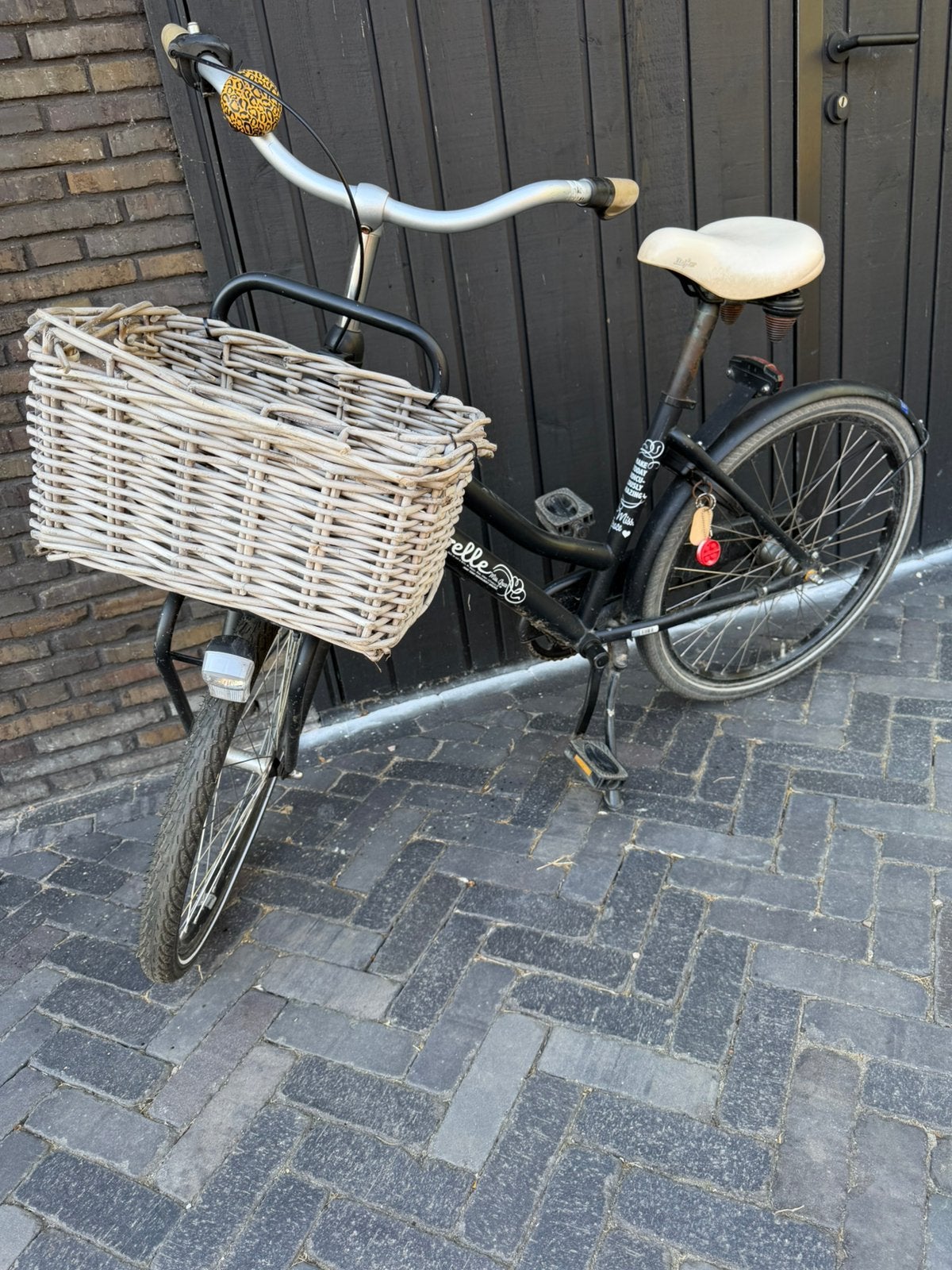 Gazelle Miss Grace 24” meisjesfiets + Basil rieten mand, Ophalen, Gazelle, Trommelrem, 1 kind