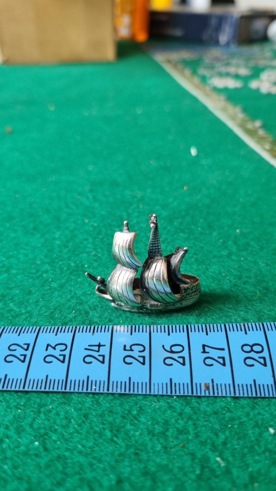 miniatuur zilveren bootje, Antiek en Kunst, Ophalen of Verzenden, Zilver