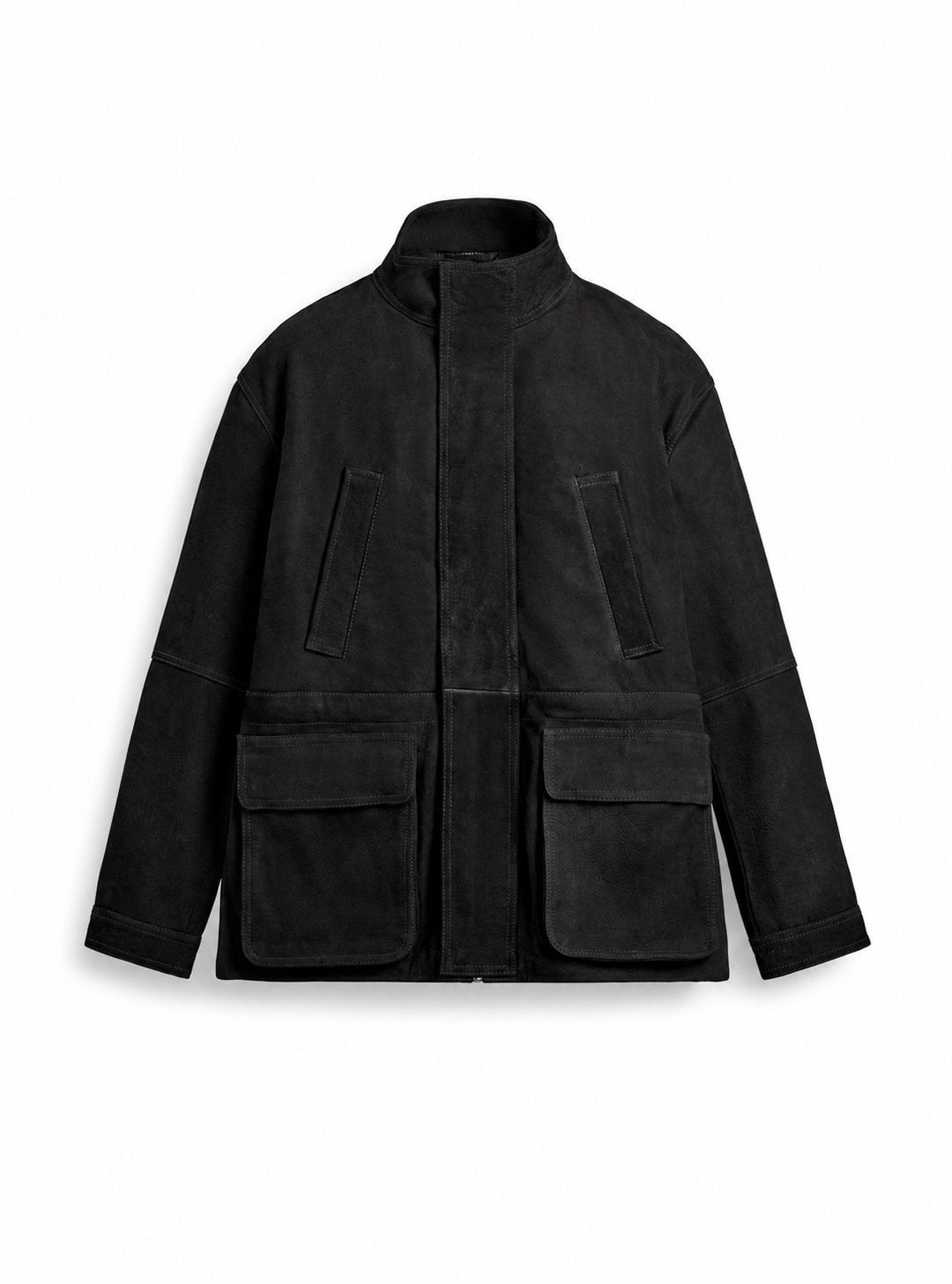 Zara Leren Jas - 100% Leer - Maat L, Kleding | Heren, Jassen | Zomer, Ophalen of Verzenden, Nieuw, Maat 52/54 (L), Zwart