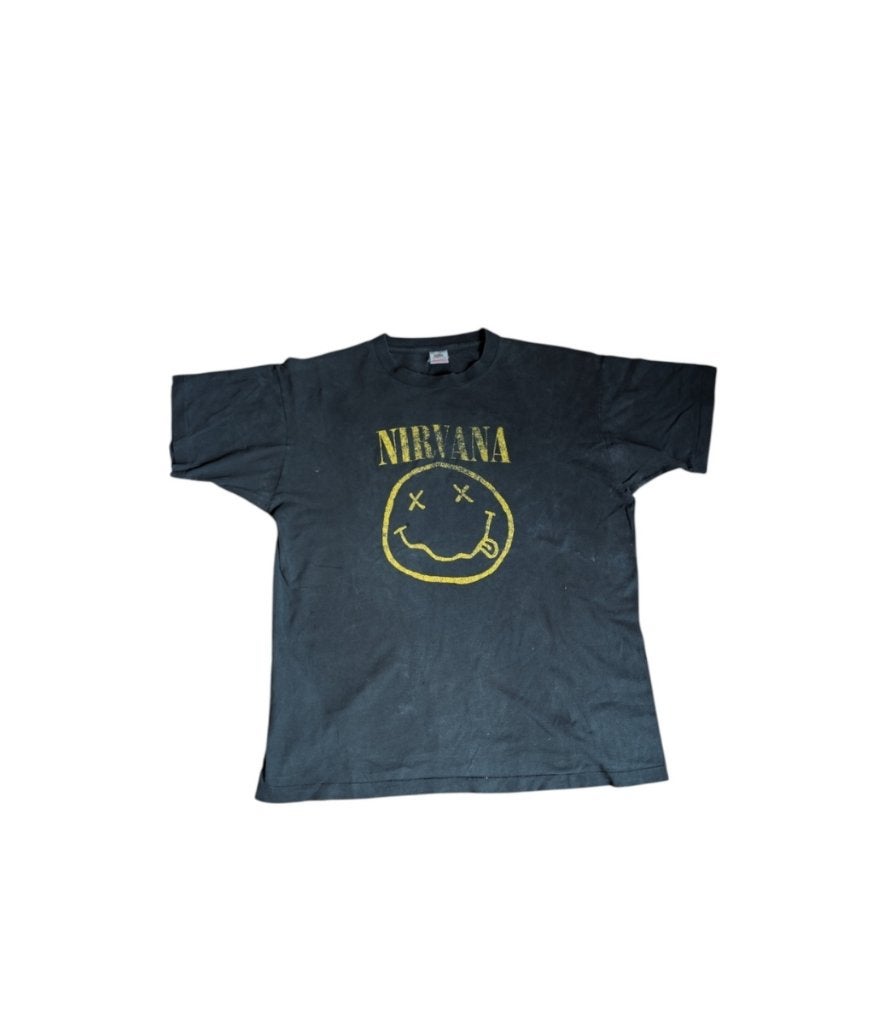 vintage 90s nirvana backhit t shirt xl distressed, Fruit of the loom, Zwart, Maat 56/58 (XL), Ophalen of Verzenden