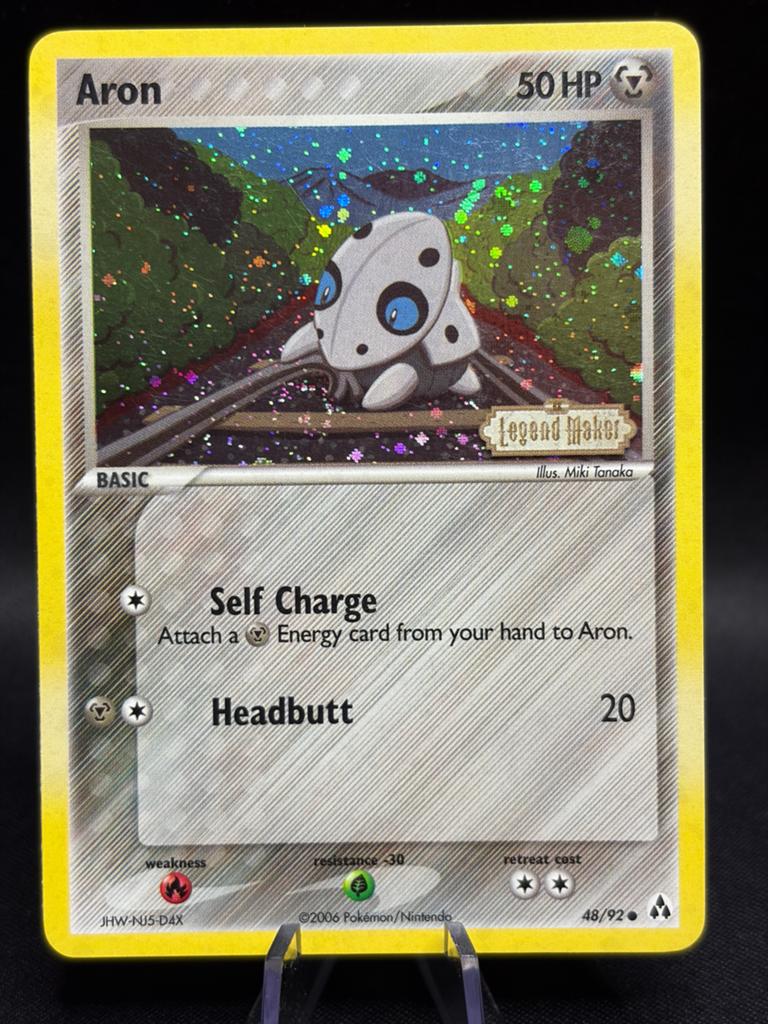 Aron 48/92 Legend Maker Holo STAMPED, Ophalen, Zo goed als nieuw, Losse kaart, Foil